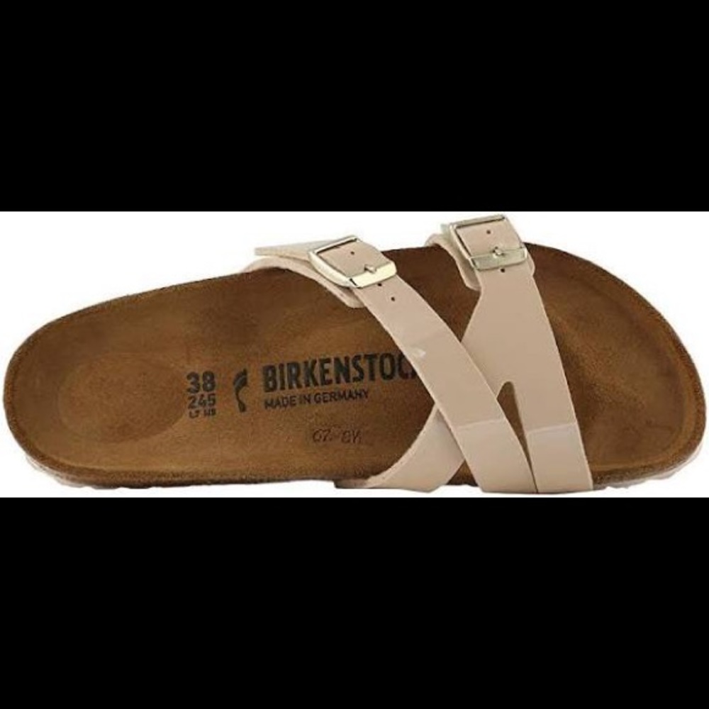 Birkenstock Patent Leather Yao - Sand Color Sz. 40